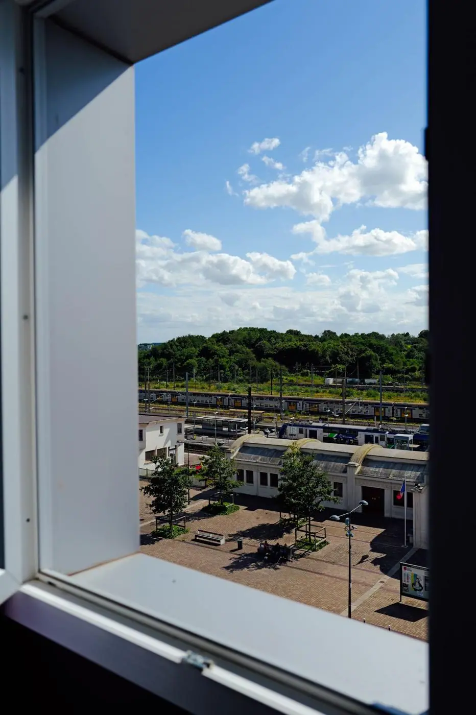 Trajet en train, vue par la fenêtre